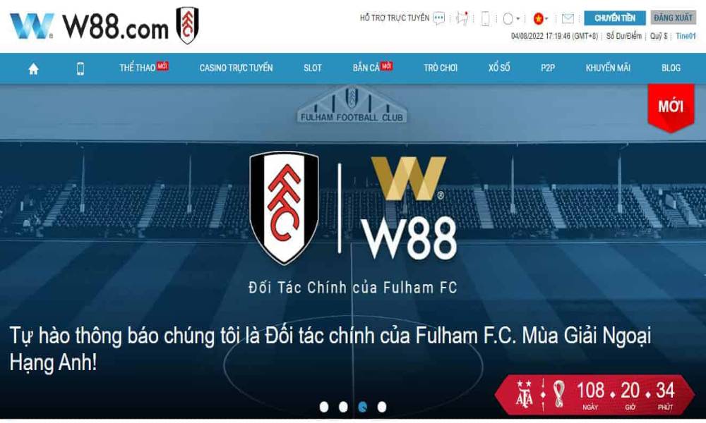 Giới thiệu đôi nét về nhà cái W88