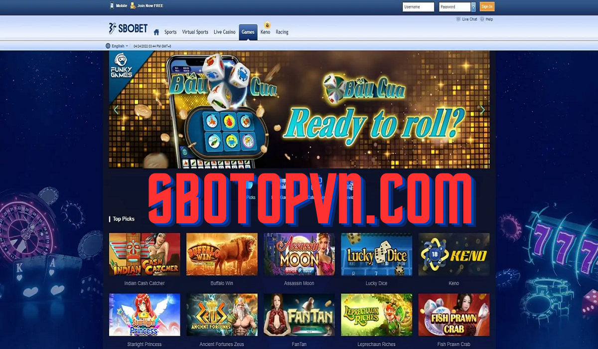 Sbotopvn.com casino online