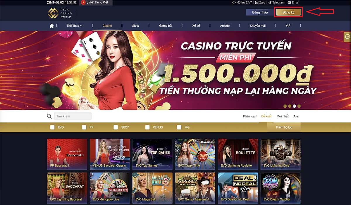 Quy trình đăng ký tài khoản CasinoMCW dành cho hội viên mới