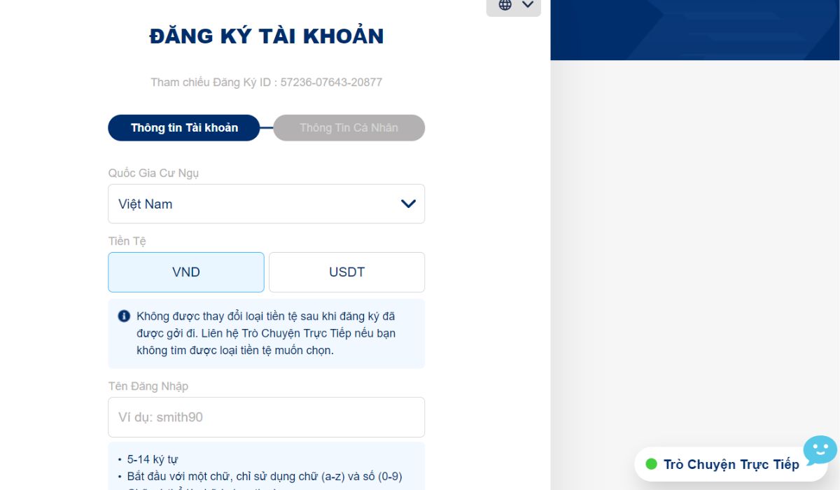 Hướng dẫn đăng ký tài khoản trên 70434163.com vào Sbobet